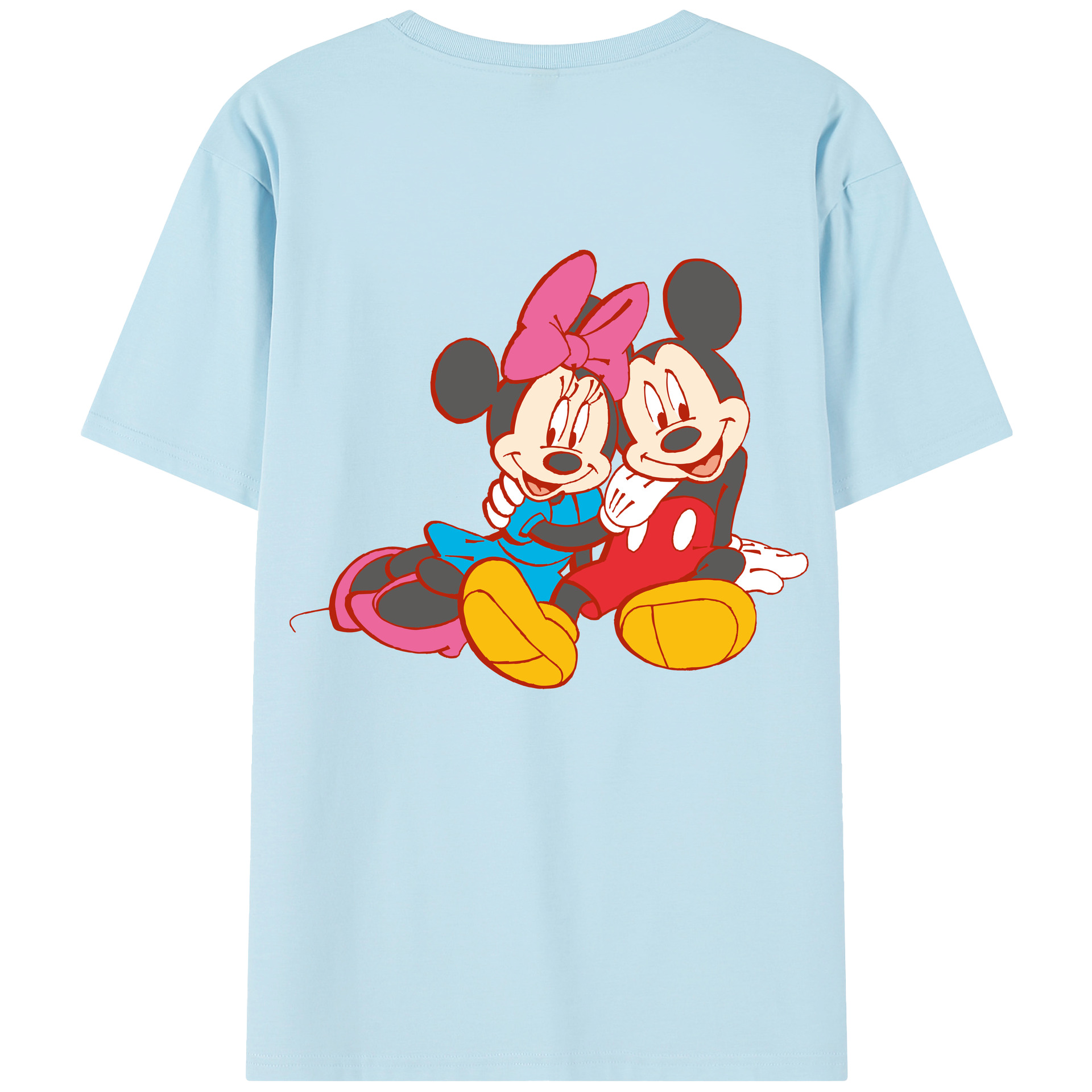 （画像用） ミッキーマウス Mickey Mouse 綿100％半袖Tシャツ（背面プリント）